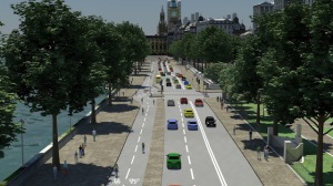 Victoria Embankment cycle lane proposal